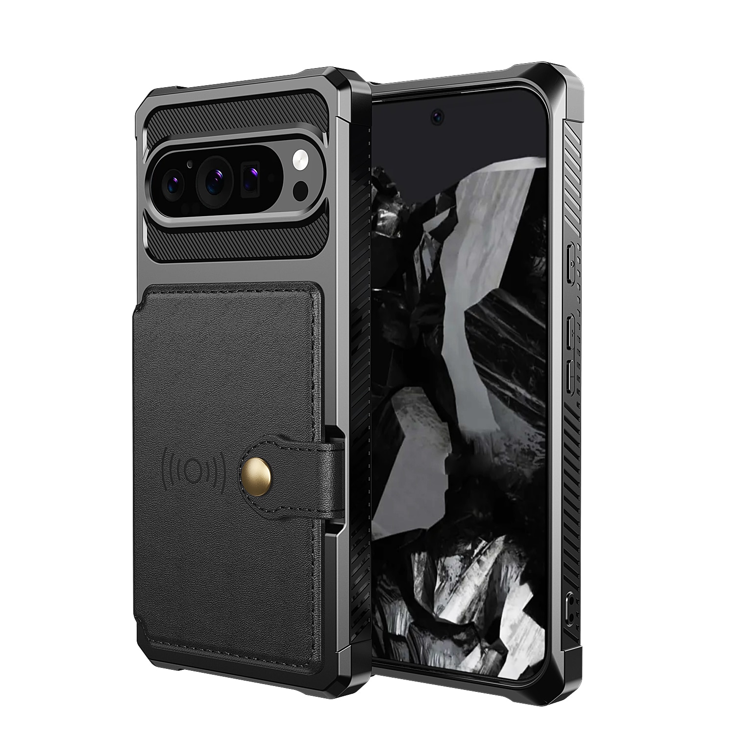 Funda con tarjetero Tough Multi-slot Google Pixel 9 Pro negro