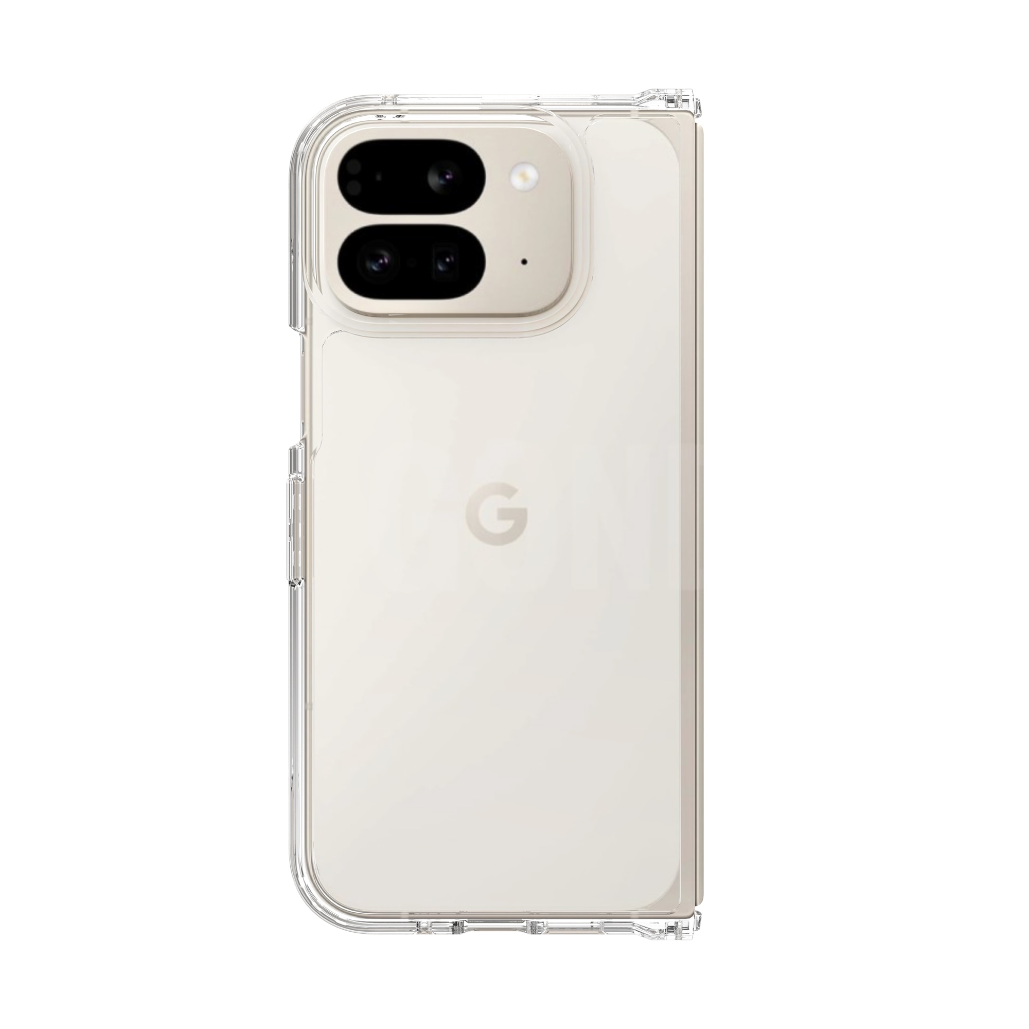 Funda híbrida para Google Pixel 9 Pro Fold, transparente