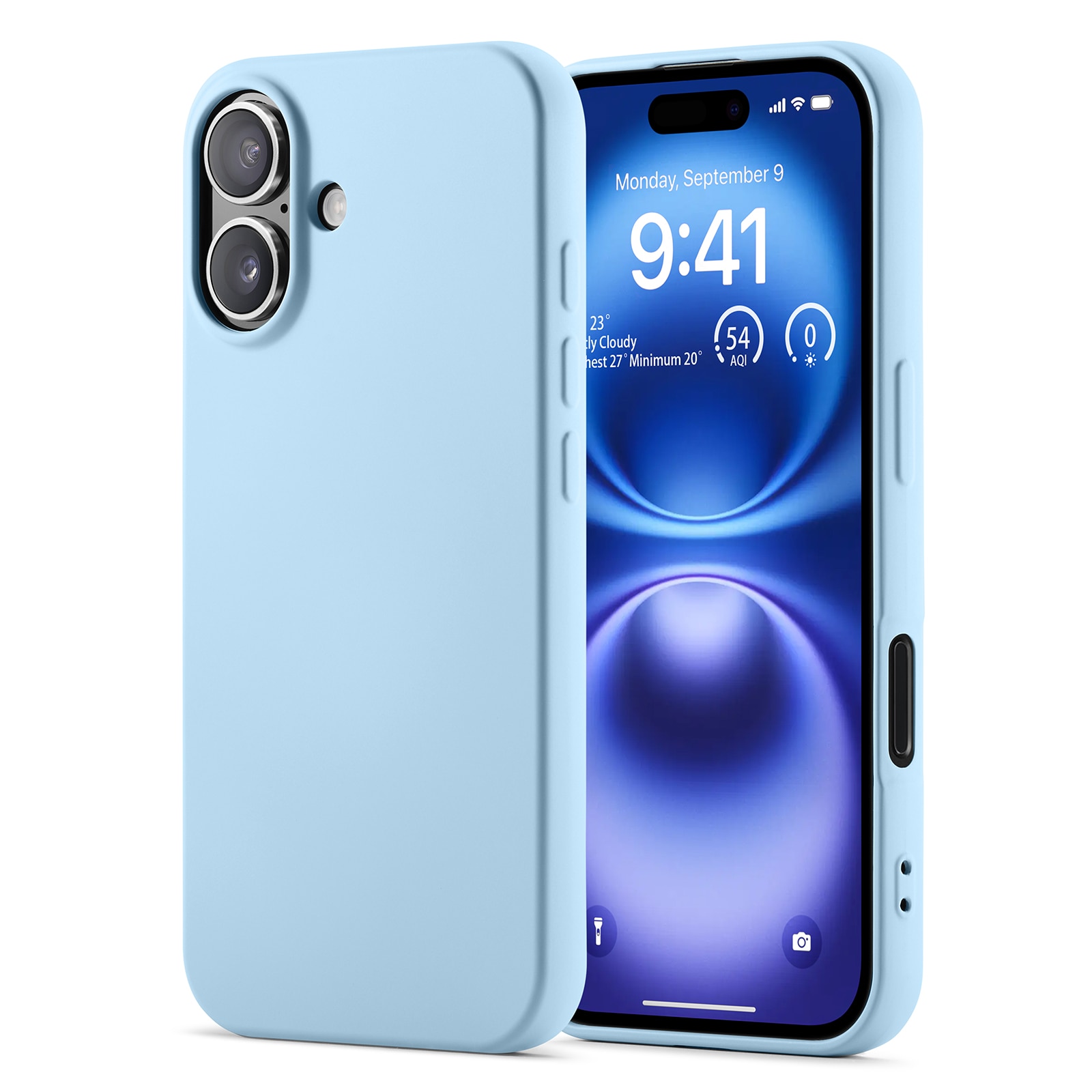 Funda TPU resistente a los golpes iPhone 16 Azul