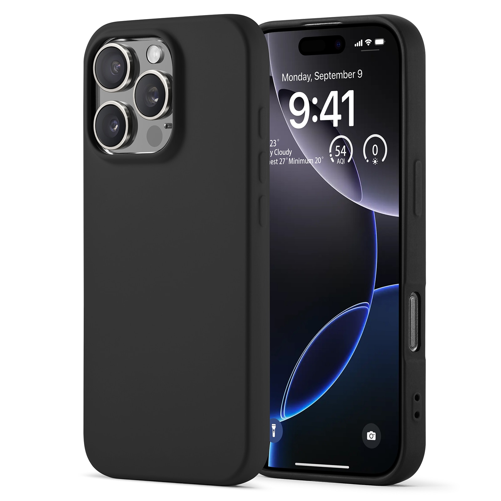 Funda TPU resistente a los golpes iPhone 16 Pro Max Negro