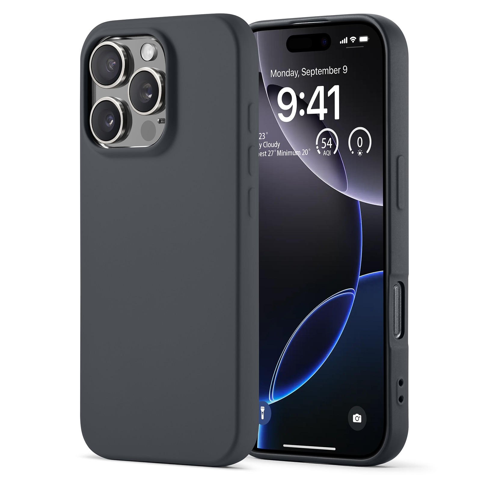 Funda TPU resistente a los golpes iPhone 16 Pro Max Gris