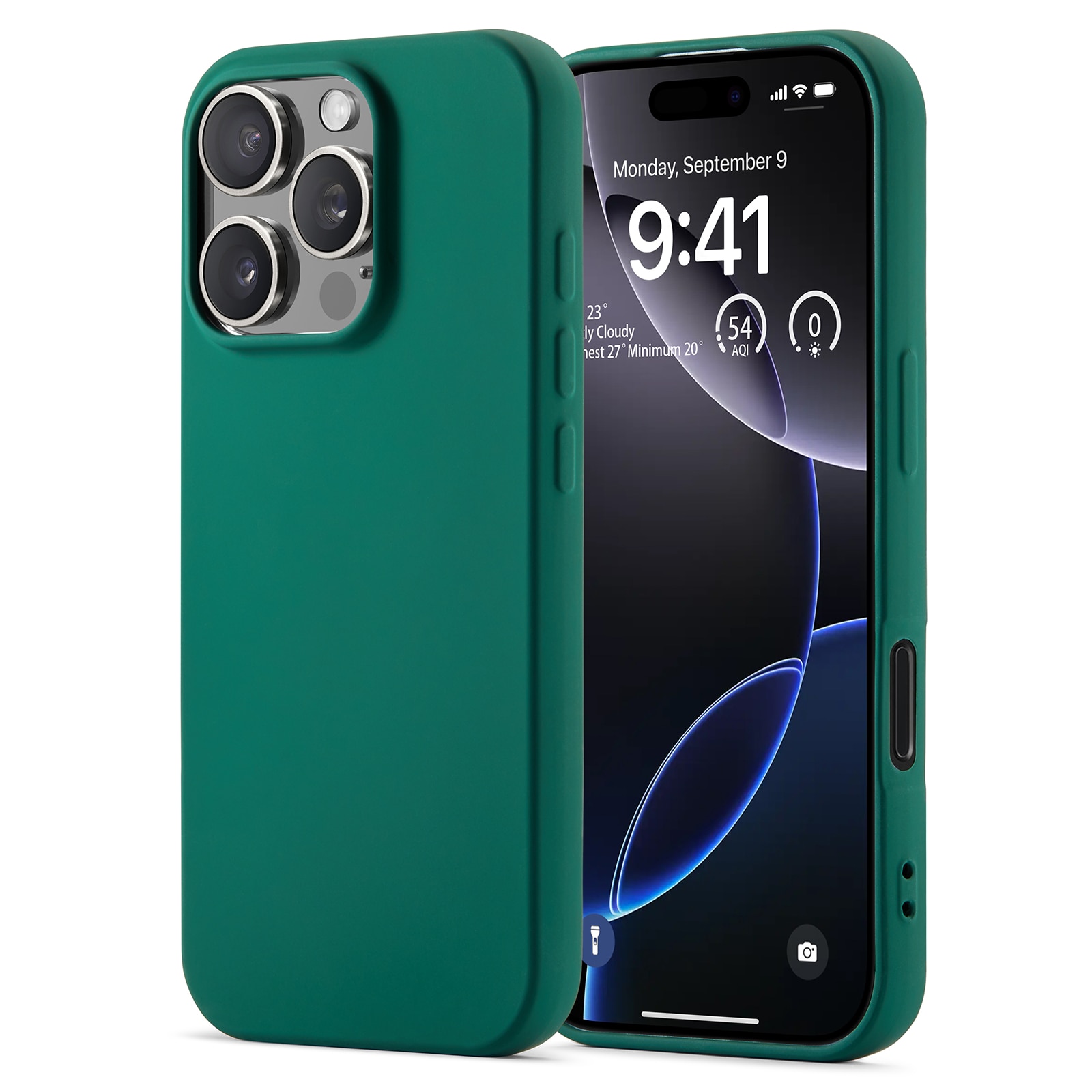 Funda TPU iPhone 16 Pro verde oscuro