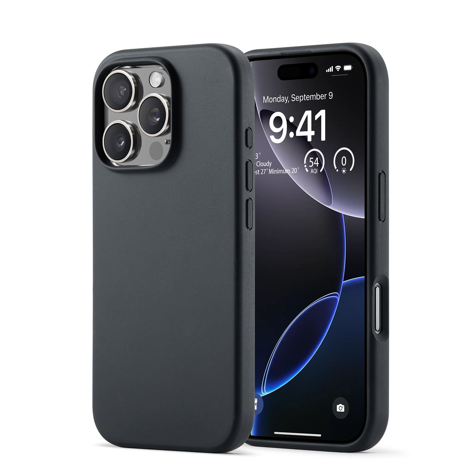 Funda de silicona iPhone 16 Pro negro