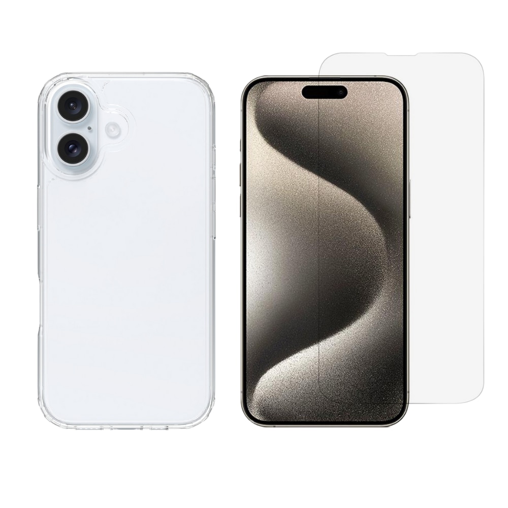 Kit para iPhone 16 Plus: Funda y protector de pantalla