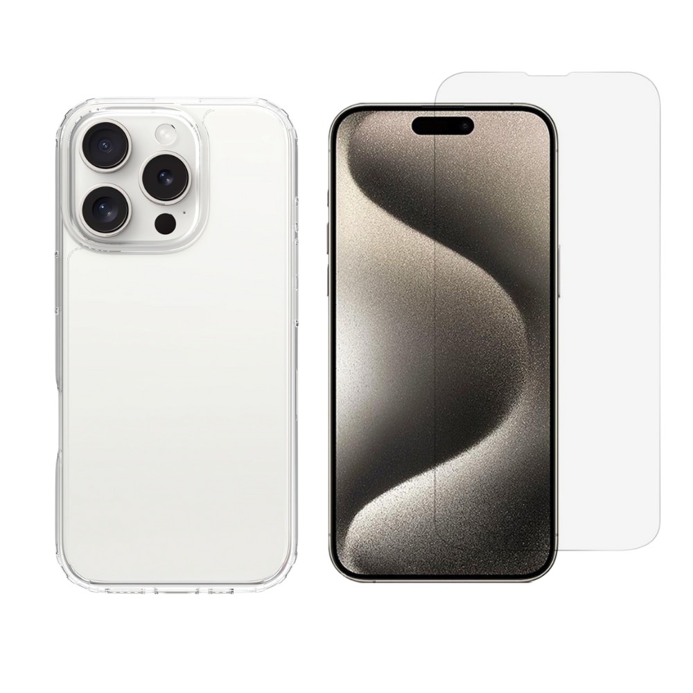 Kit para iPhone 16 Pro: Funda y protector de pantalla