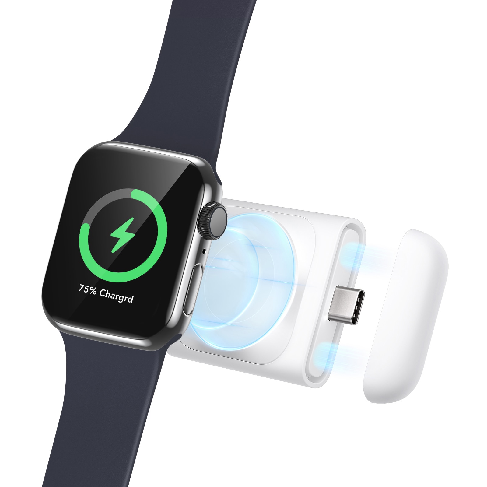 Cargador portátil para Apple Watch blanco