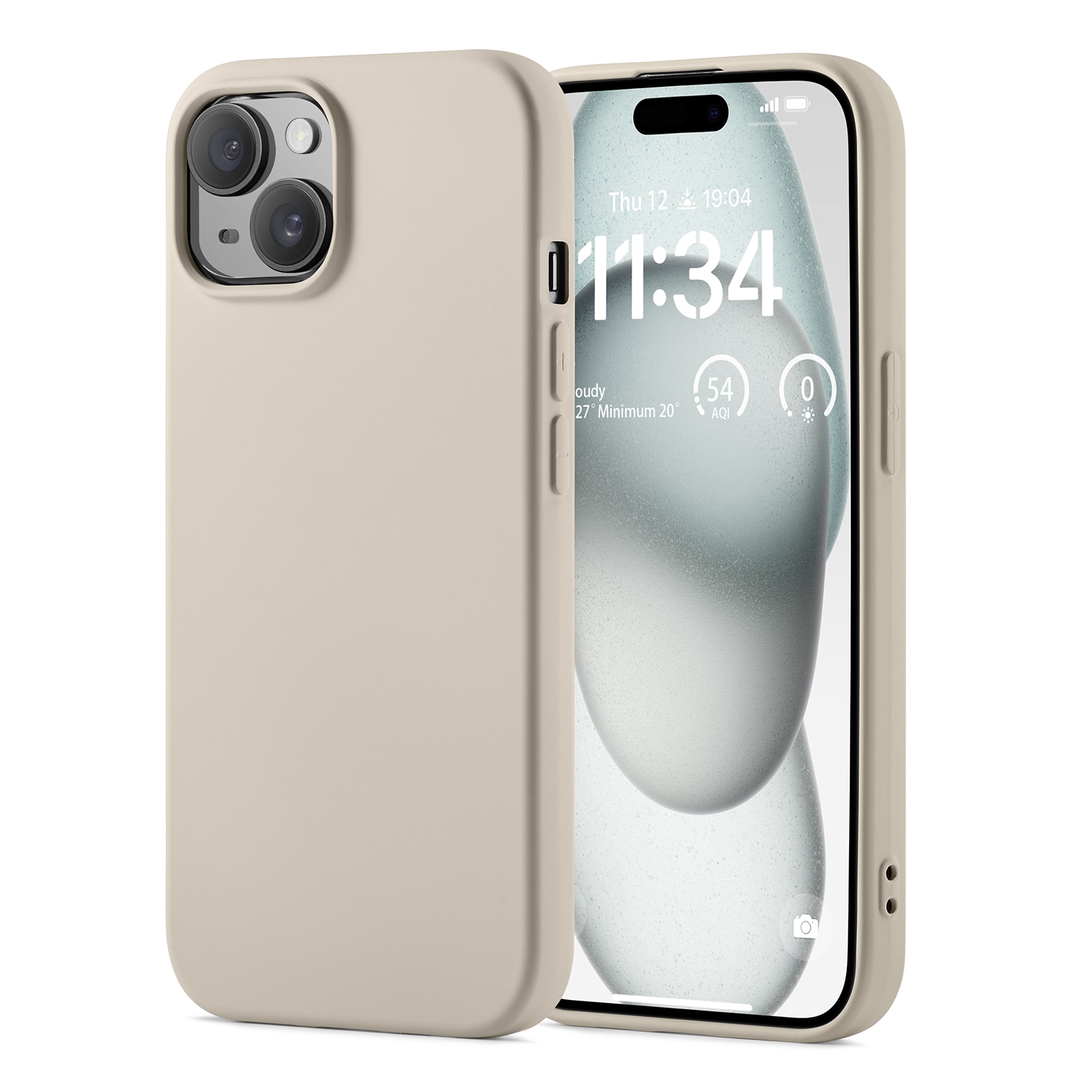 Funda TPU iPhone 15 beige