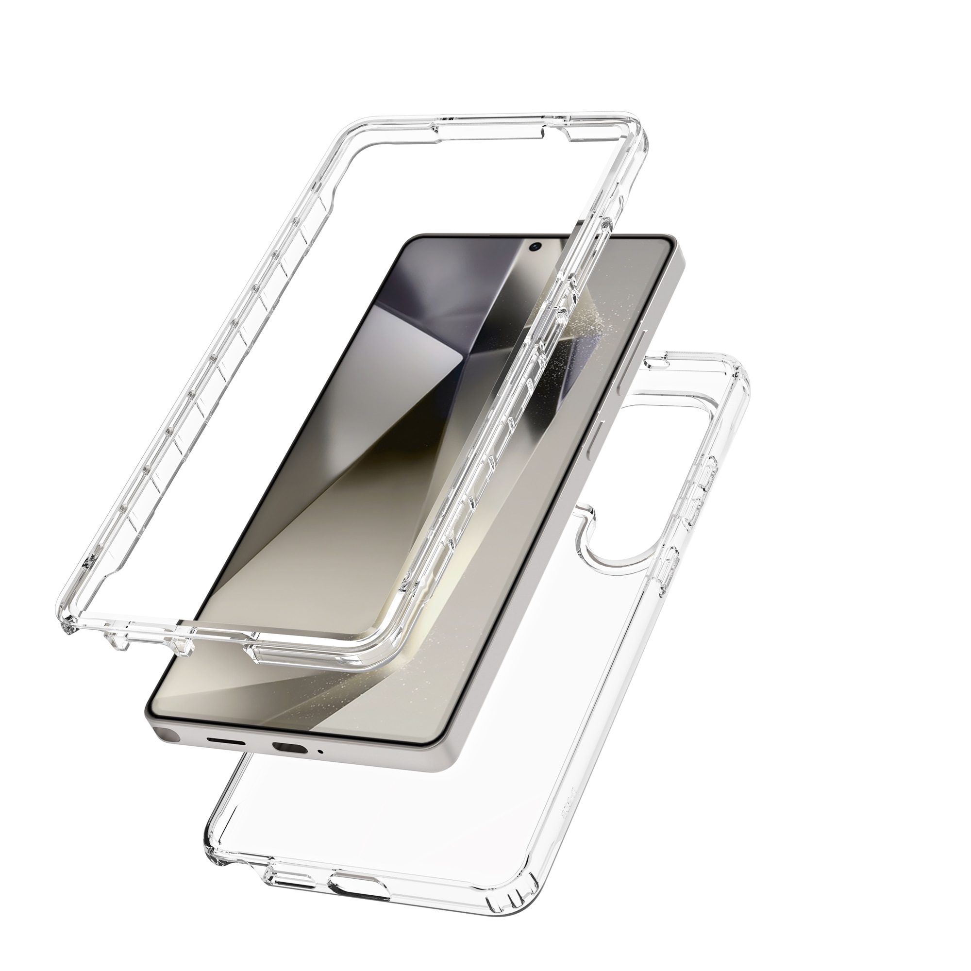 Funda con cobertura total Samsung Galaxy S25 Ultra transparente