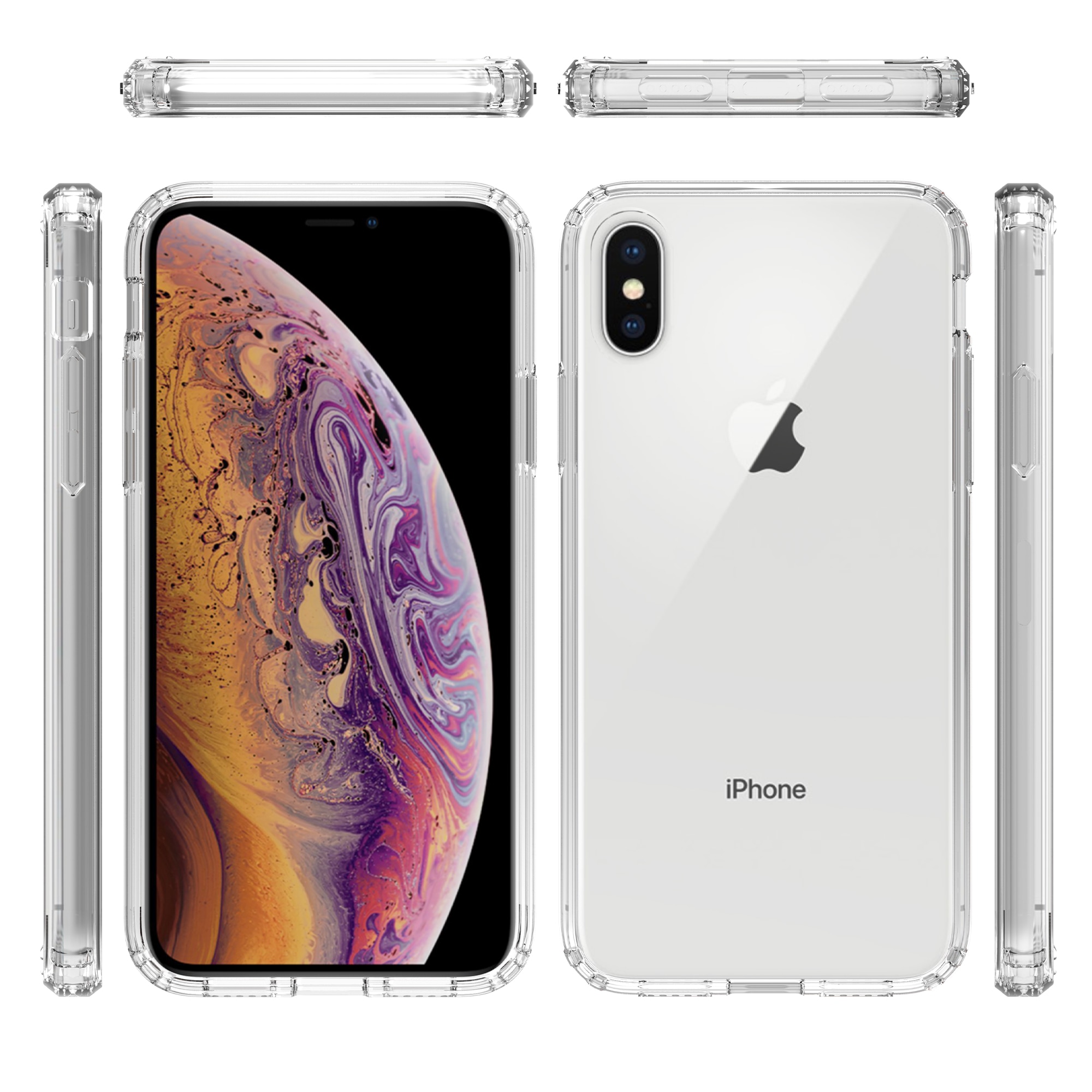 Funda híbrida para iPhone X/XS transparente