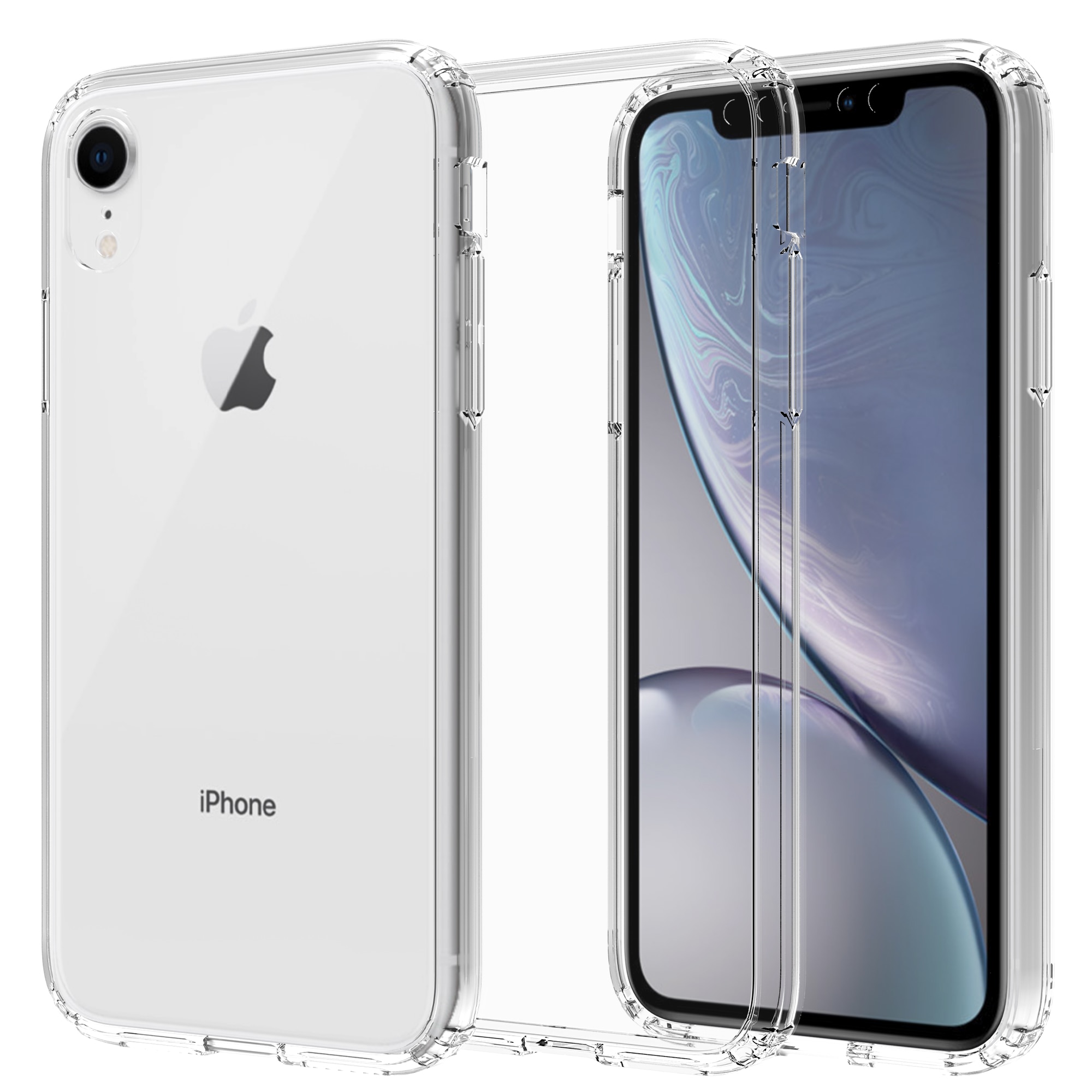 Funda híbrida para iPhone Xr transparente