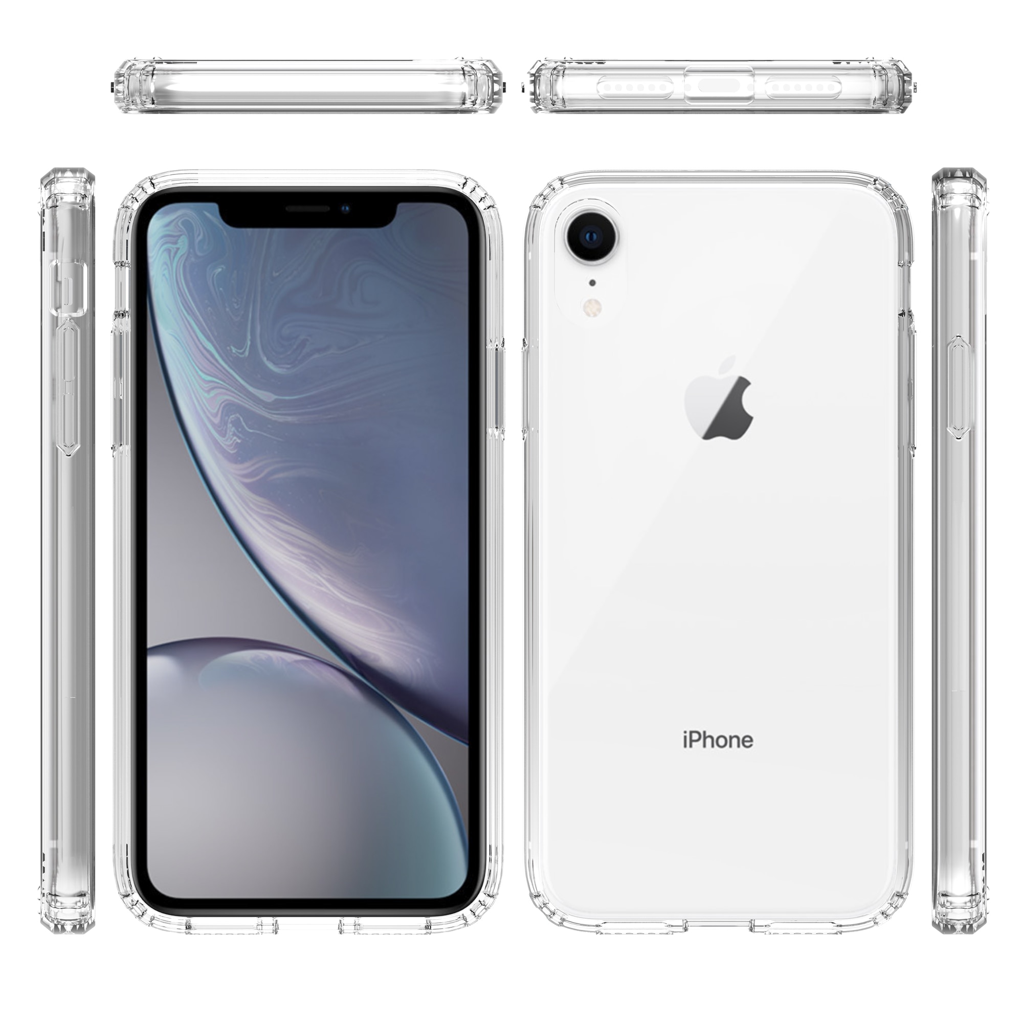 Funda híbrida para iPhone Xr transparente