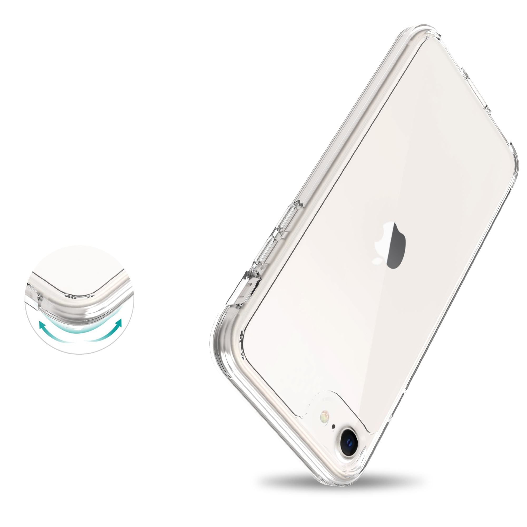 Funda híbrida para iPhone 7 transparente