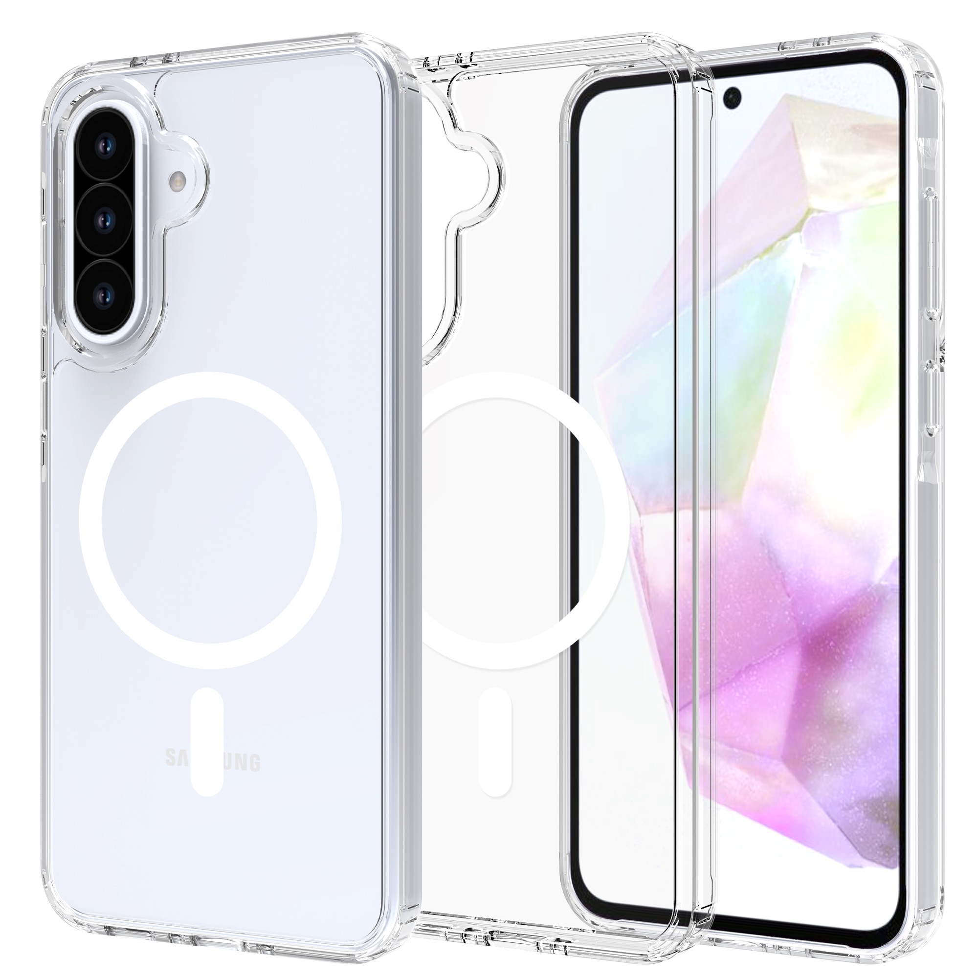 Funda híbrida MagSafe Samsung Galaxy A36 transparente