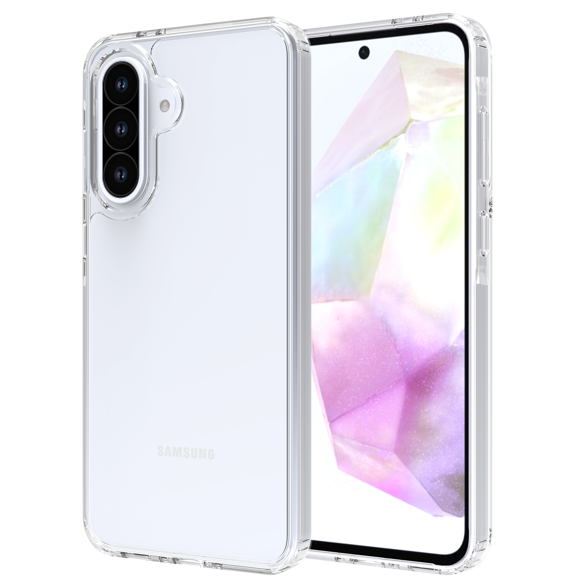 Funda híbrida para Samsung Galaxy A36 Transparente