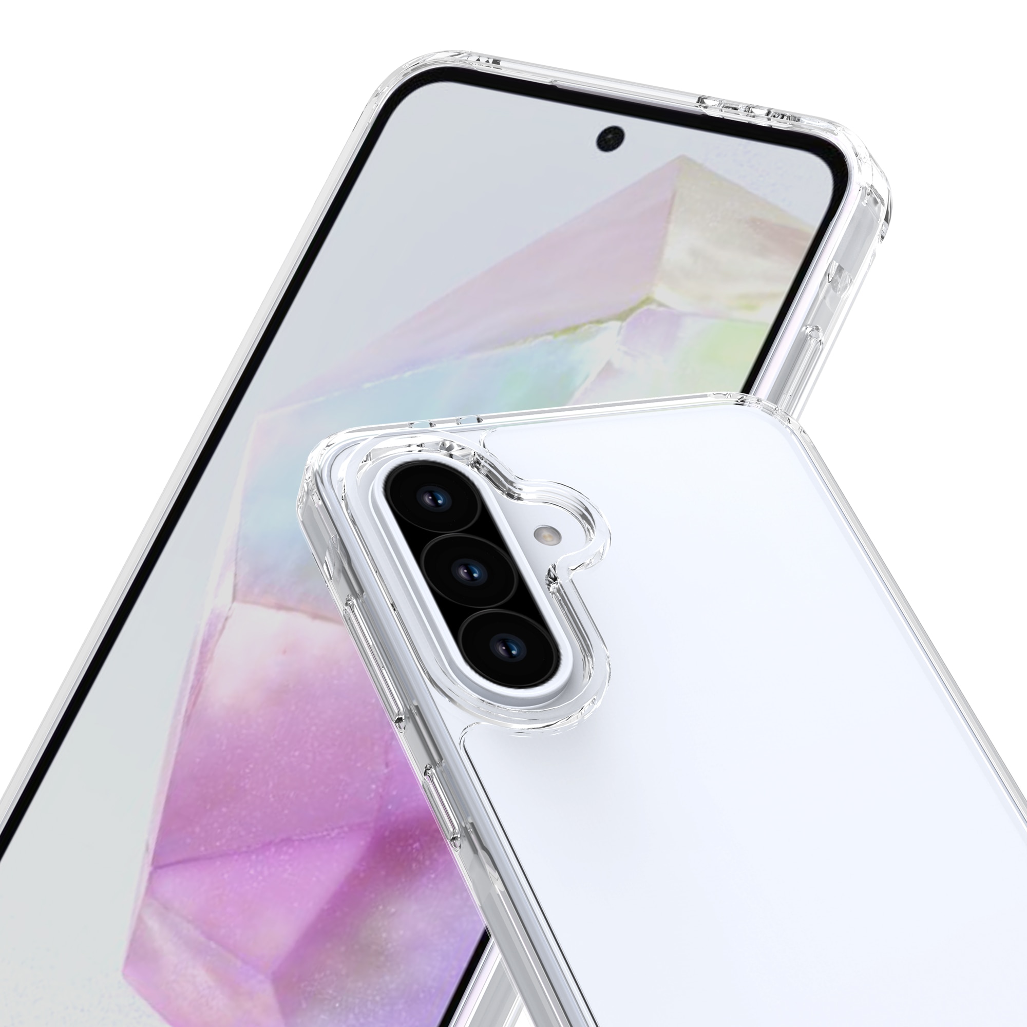 Funda híbrida para Samsung Galaxy A56 Transparente