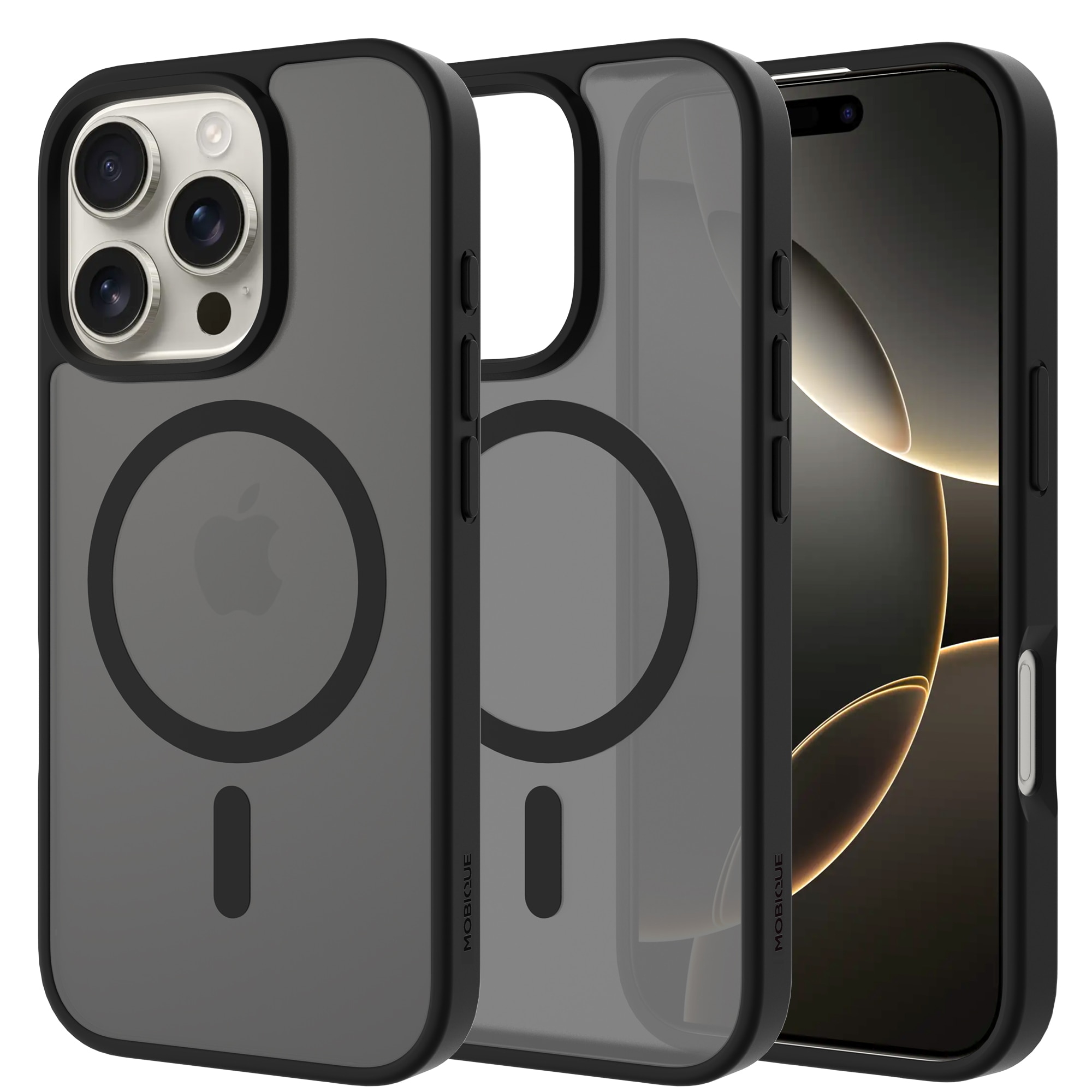 Funda Magnetic Hybrid iPhone 16 Pro Frosted Black