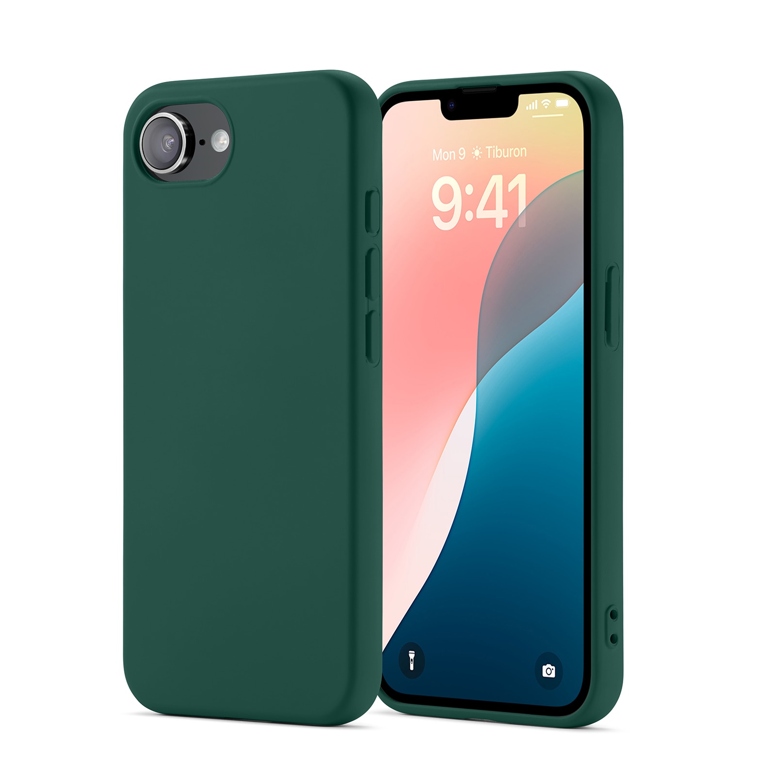 Funda TPU iPhone 16e verde oscuro