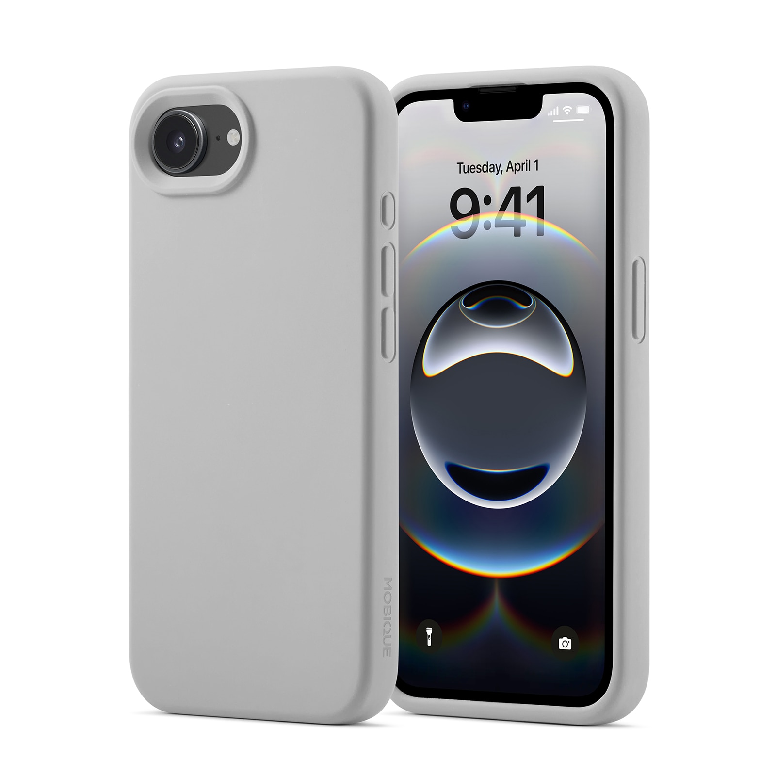 Funda de silicona Magnetic iPhone 16e Gris