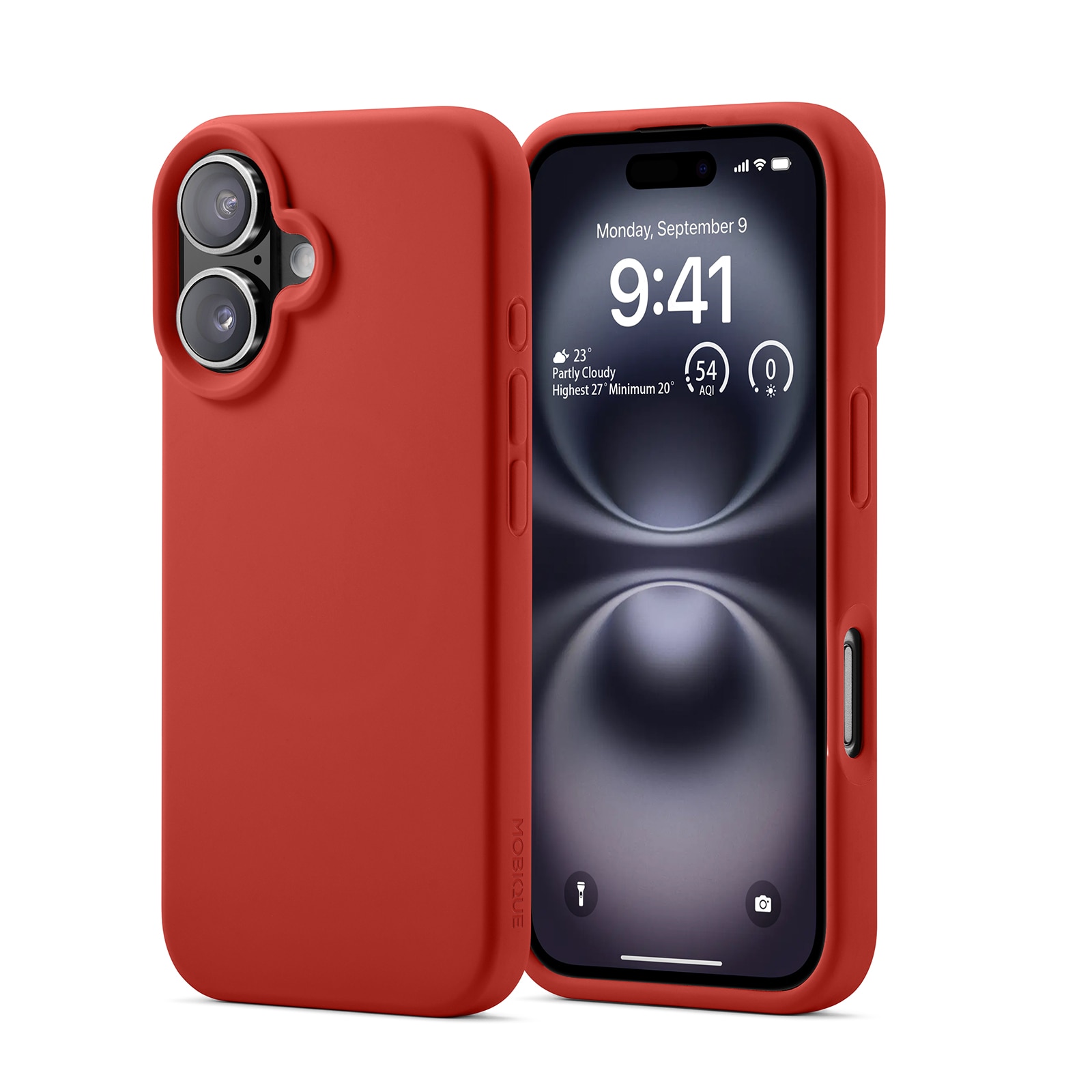 Funda de silicona Magnetic iPhone 16 Lava Red