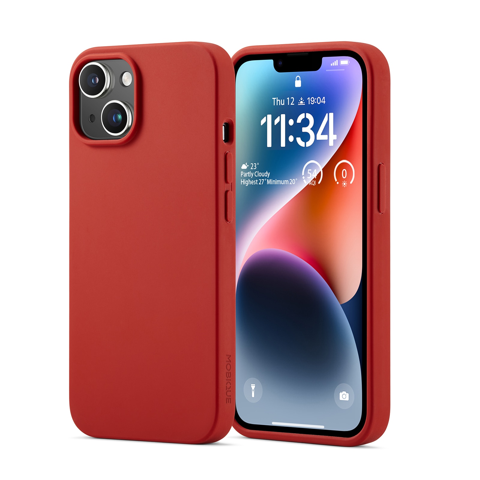 Funda de silicona Magnetic iPhone 13 Lava Red