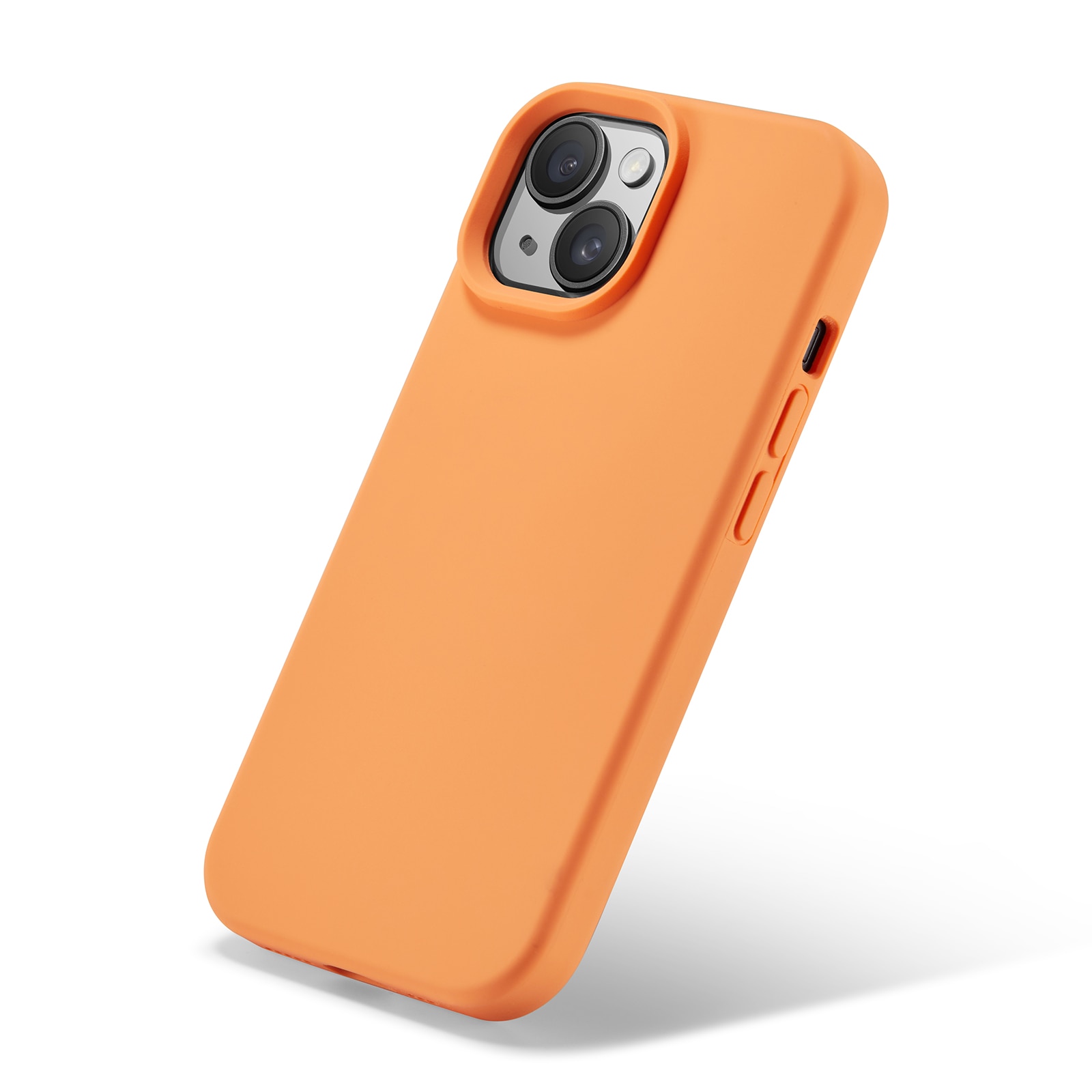 Funda de silicona Magnetic iPhone 14 Solar Orange