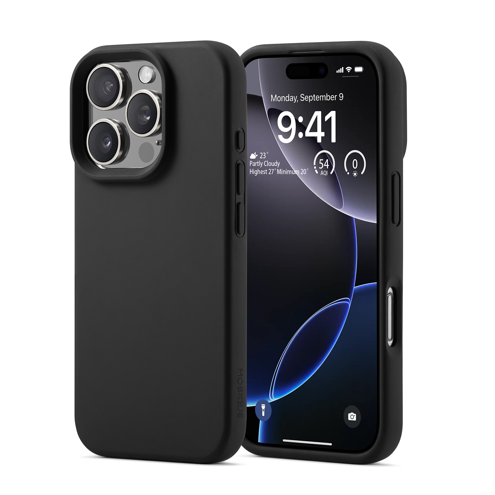 Funda de silicona Magnetic iPhone 16 Pro Negro