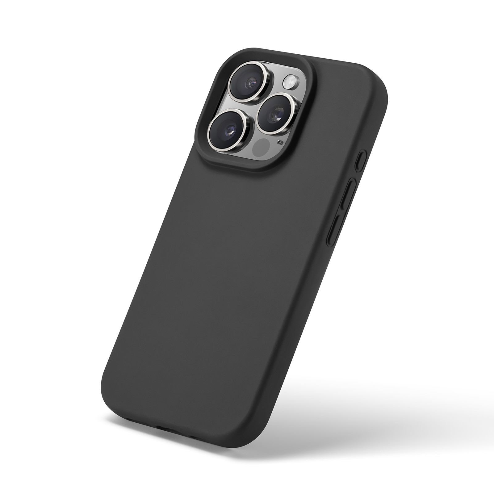 Funda de silicona Magnetic iPhone 16 Pro Negro