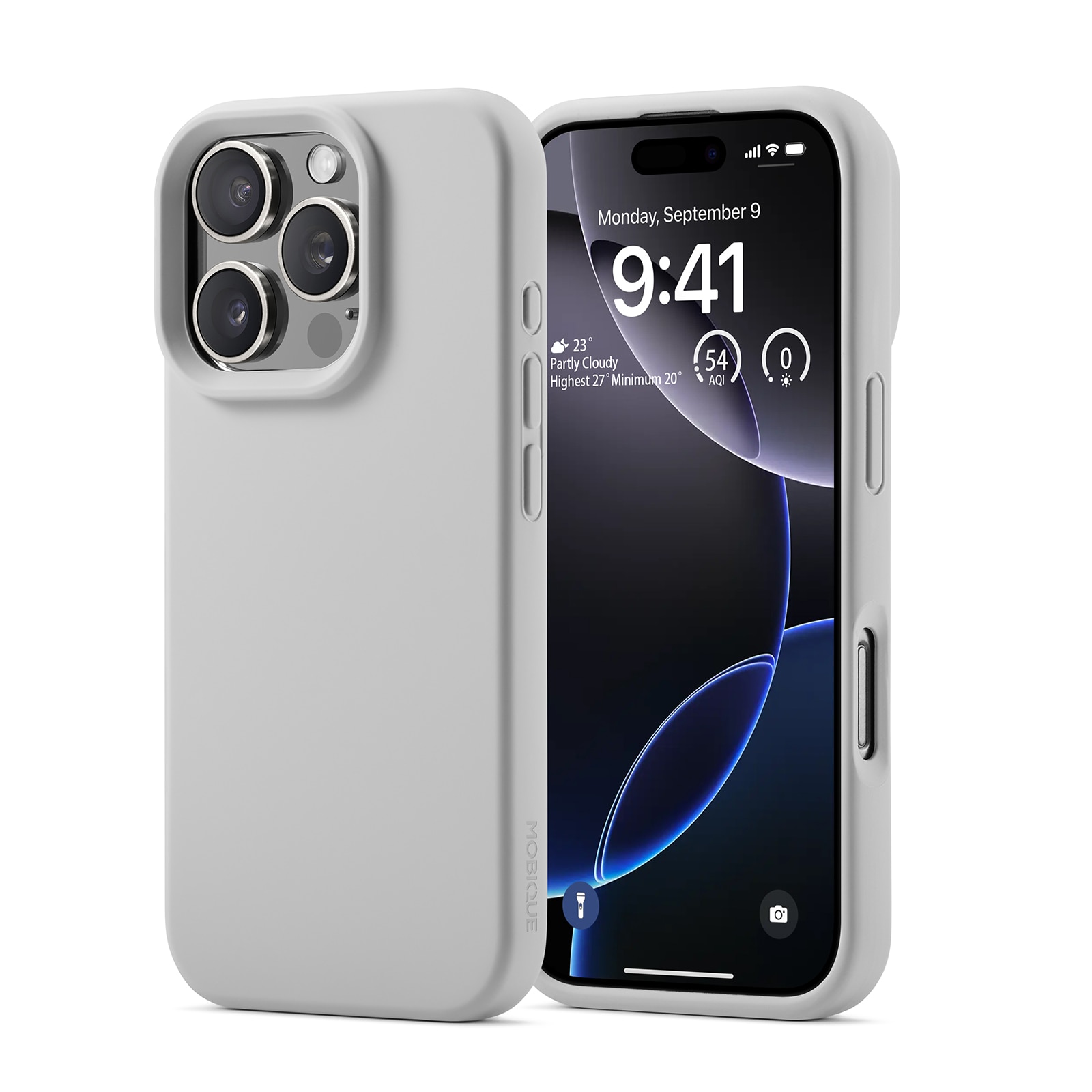 Funda de silicona Magnetic iPhone 16 Pro Gris