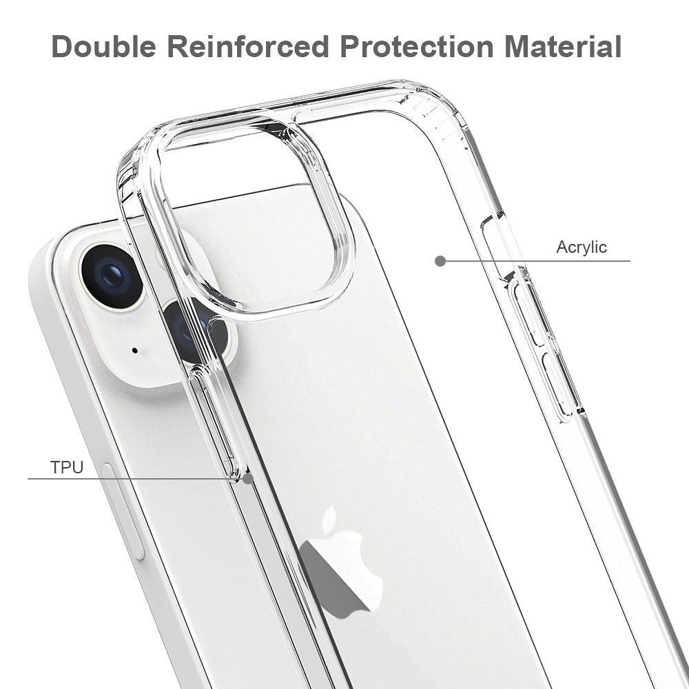 Funda híbrida para iPhone 14 transparente