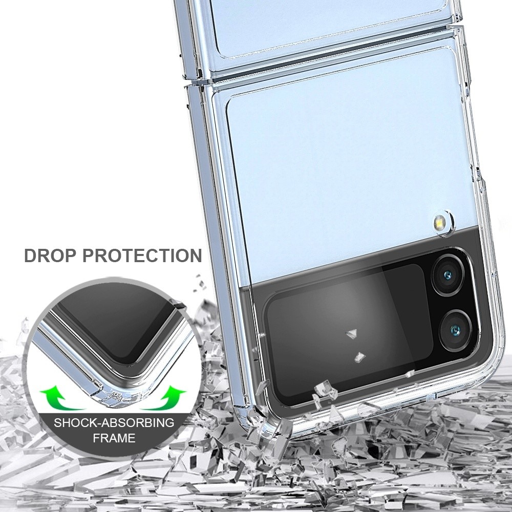 Funda híbrida Crystal Hybrid para Samsung Galaxy Z Flip 4, transparente