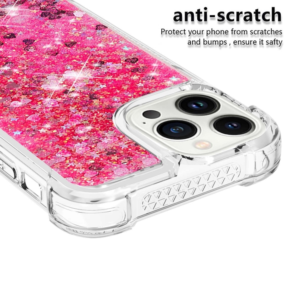 Funda Glitter Powder TPU iPhone 14 Pro Rosado