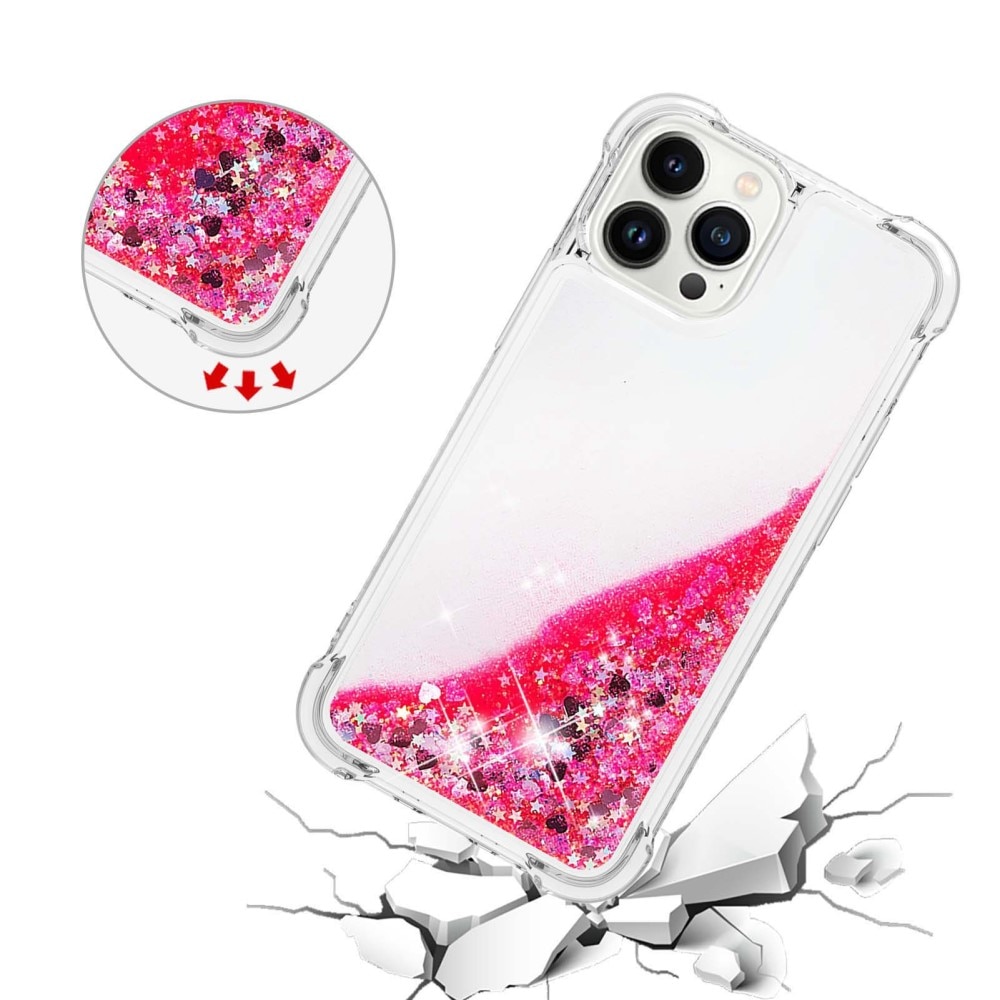 Funda Glitter Powder TPU iPhone 14 Pro Rosado