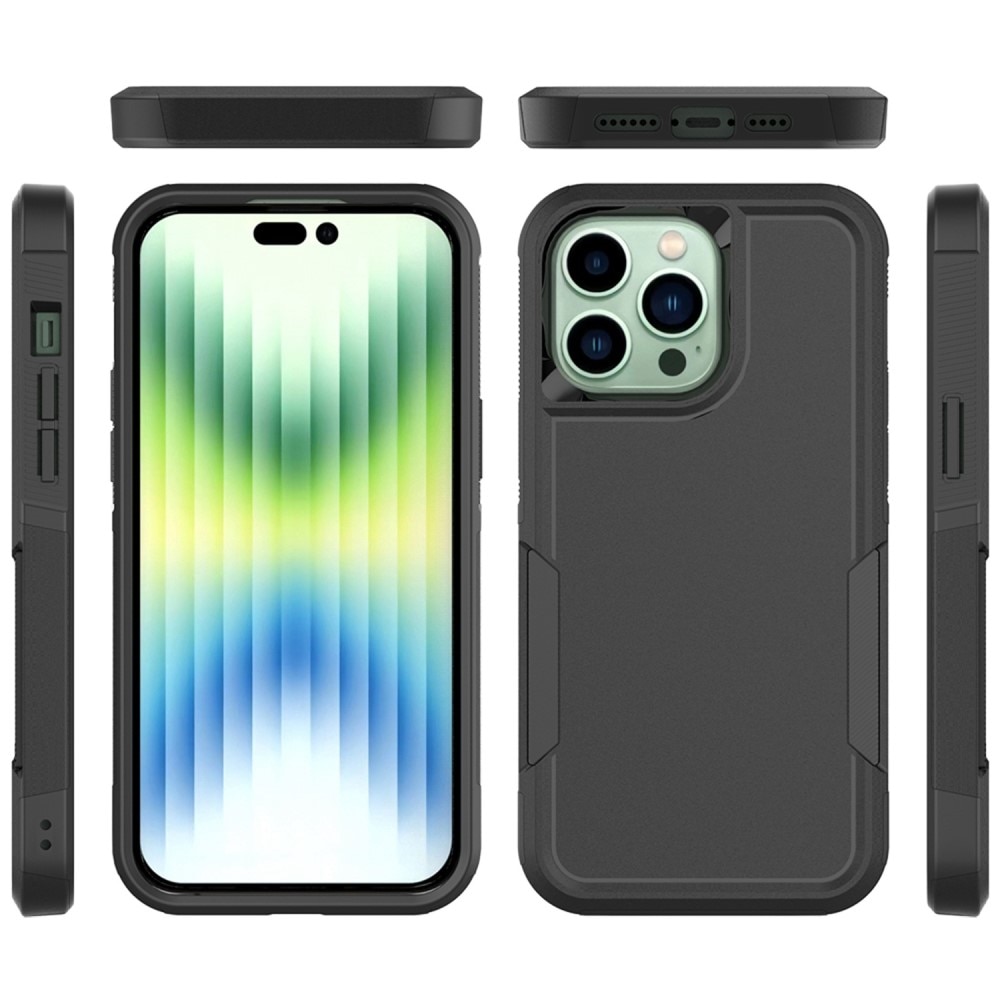 Funda híbrida Off-road iPhone 14 Pro Max, negro