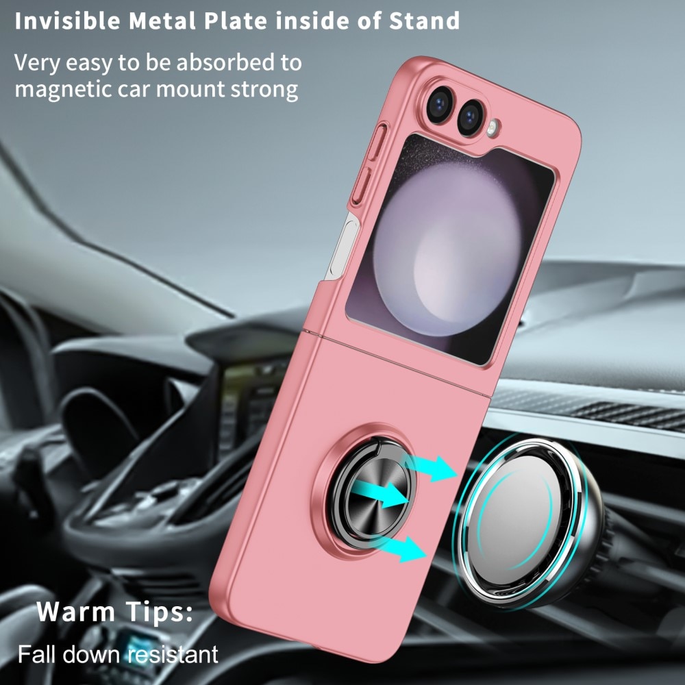 Funda magnética con porta anillos Samsung Galaxy Z Flip 6 rosado