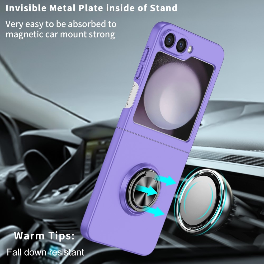 Funda magnética con porta anillos Samsung Galaxy Z Flip 6 violeta