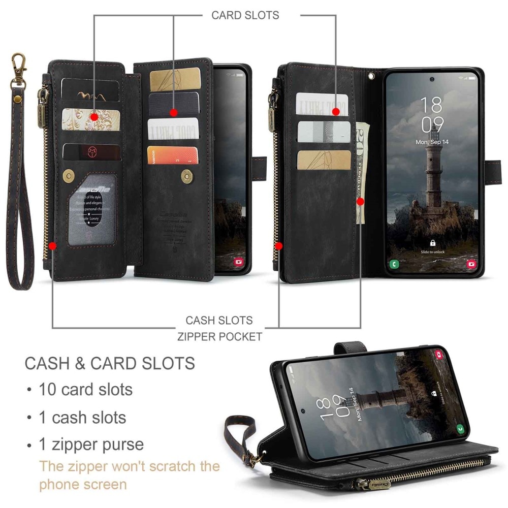 Cartera Zipper Samsung Galaxy A55 Negro