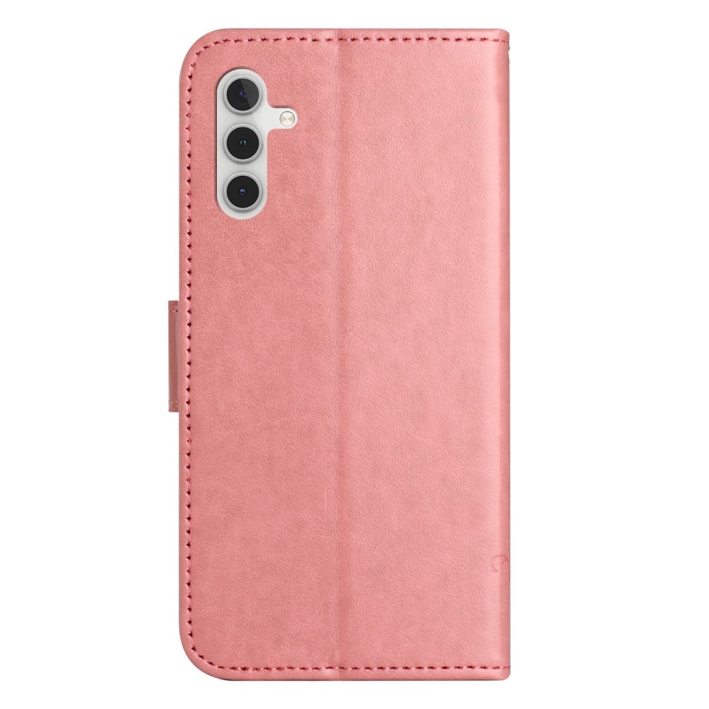 Funda de Cuero con Mariposas Samsung Galaxy S24 FE, rosado