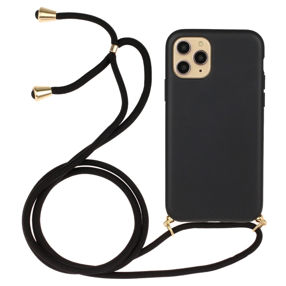 Funda con correa colgante iPhone 16 Pro negro