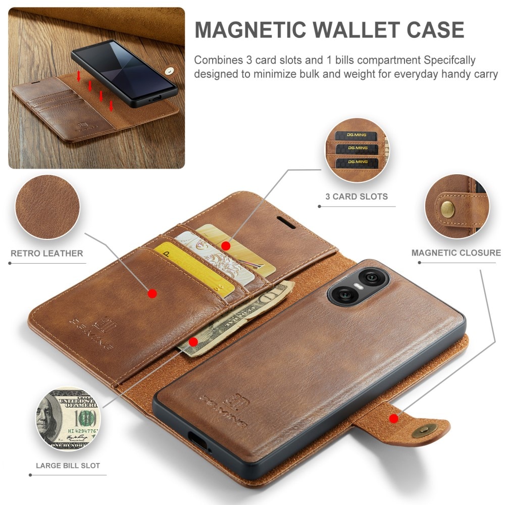 Cartera Magnet Wallet Sony Xperia 10 VI Cognac