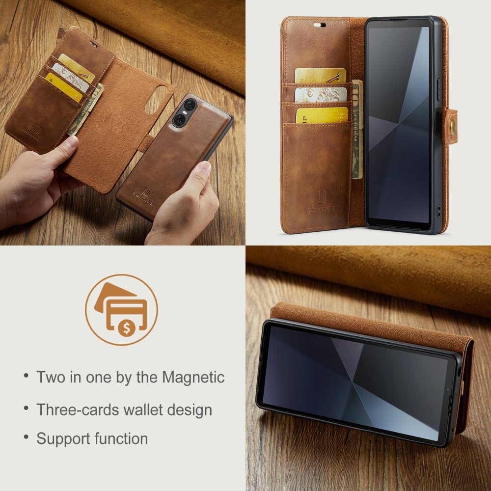 Cartera Magnet Wallet Sony Xperia 10 VI Cognac