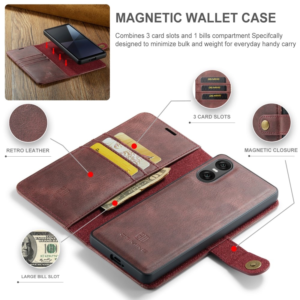 Cartera Magnet Wallet Sony Xperia 10 VI Red