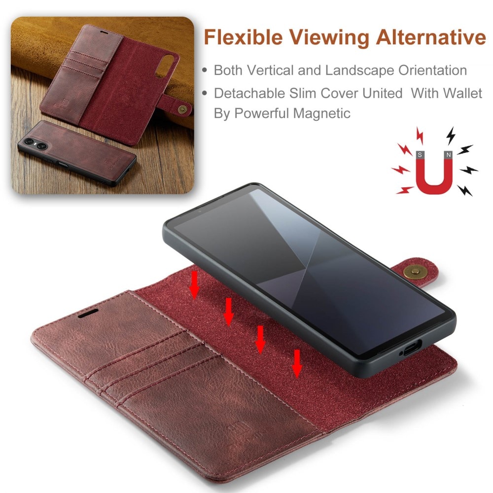 Cartera Magnet Wallet Sony Xperia 10 VI Red