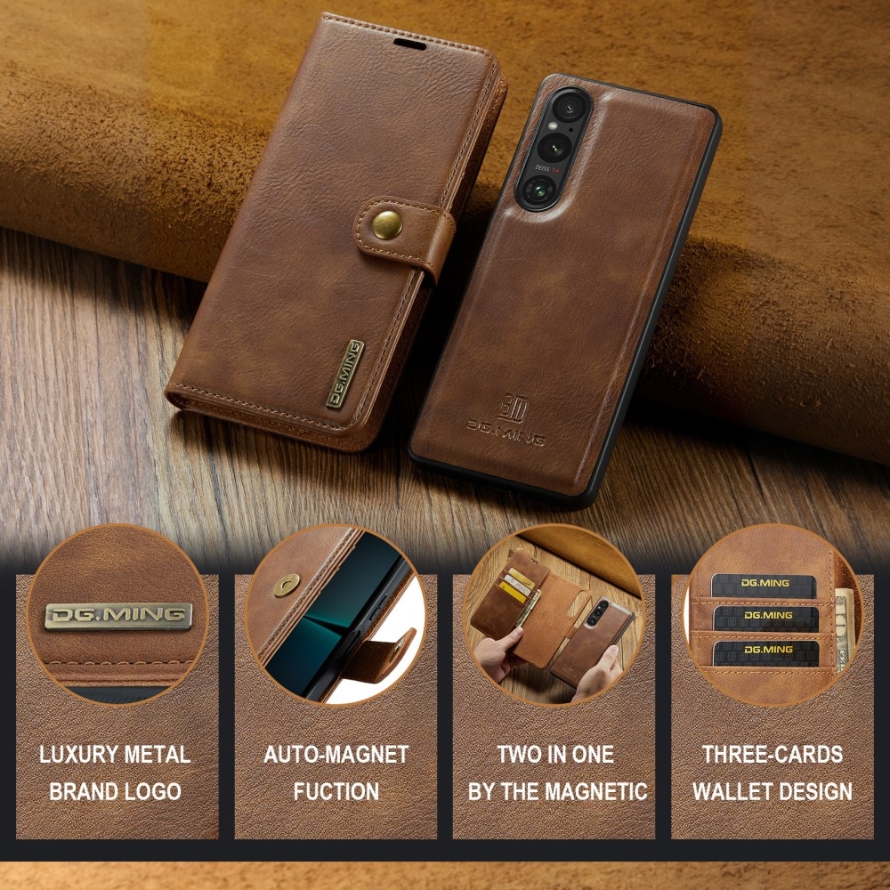 Cartera Magnet Wallet Sony Xperia 1 VI Cognac