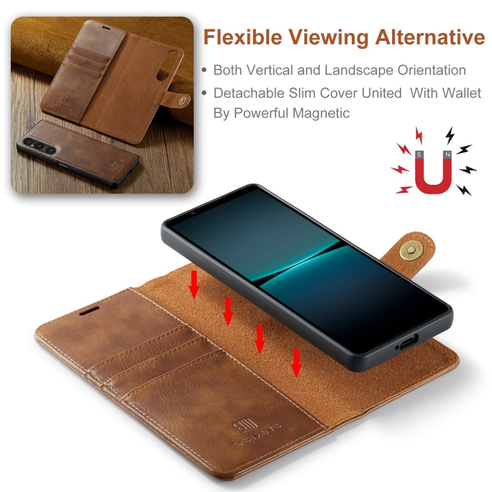 Cartera Magnet Wallet Sony Xperia 1 VI Cognac