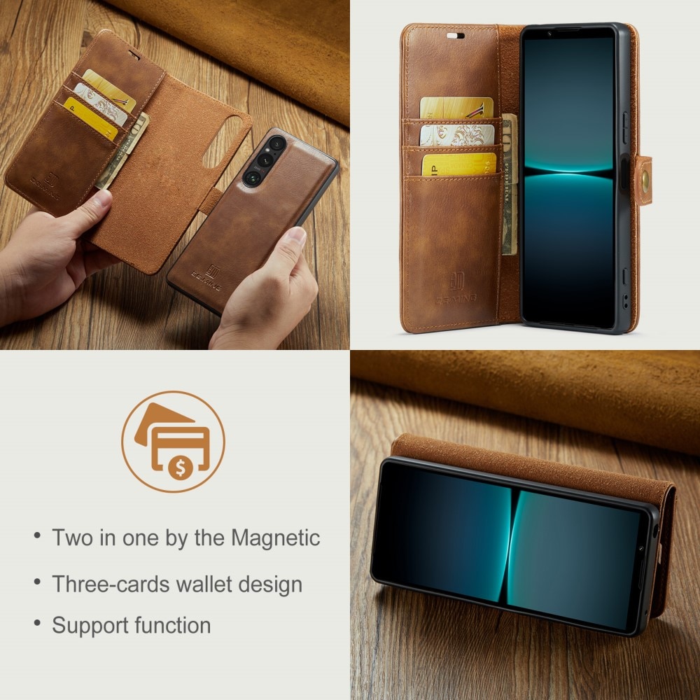 Cartera Magnet Wallet Sony Xperia 1 VI Cognac