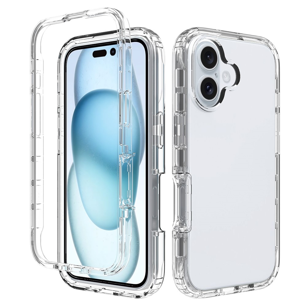 Funda con cobertura total iPhone 16 transparente