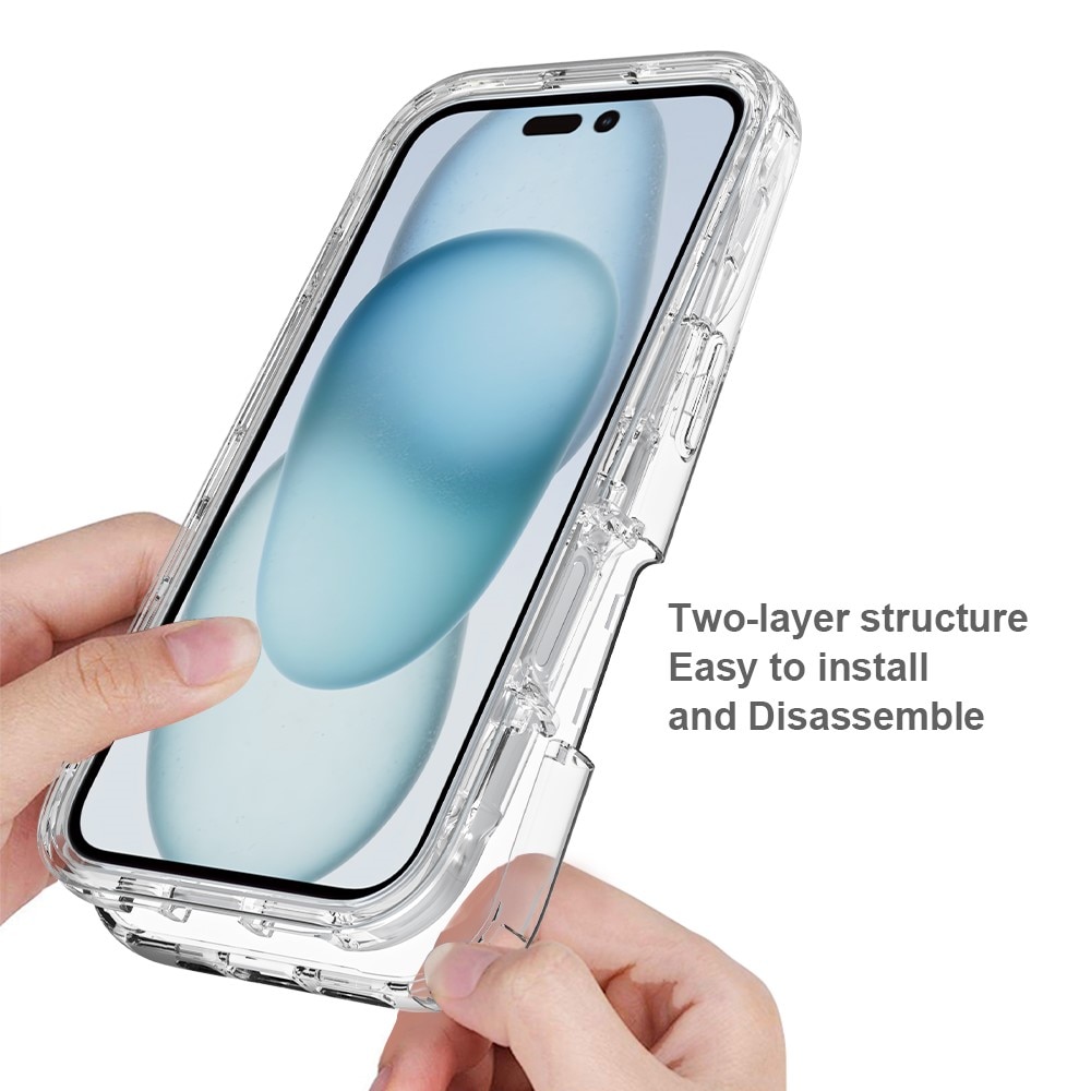 Funda con cobertura total iPhone 16 Plus transparente