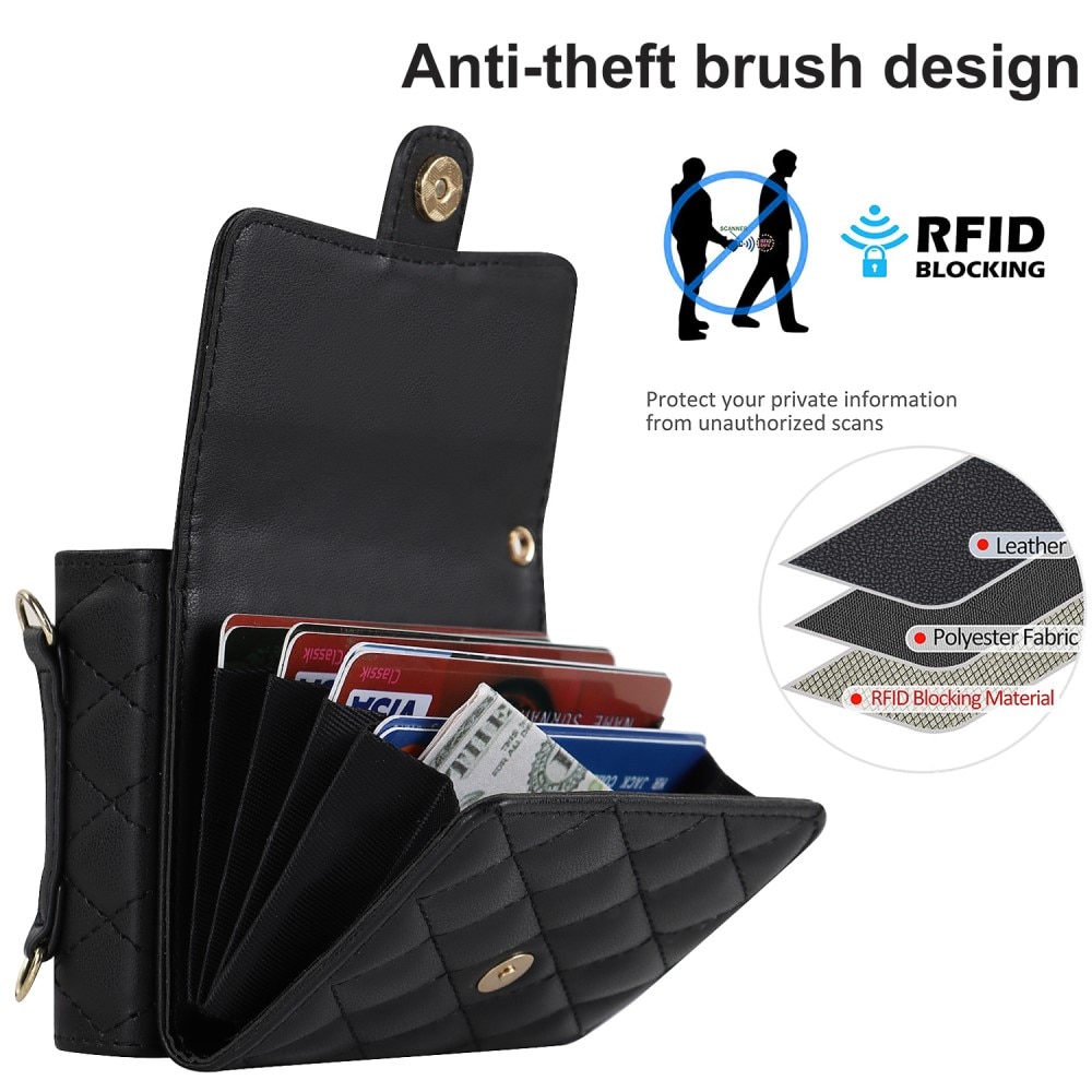 Funda acolchada tipo billetera anti-RFID Samsung Galaxy Z Flip 6 negro