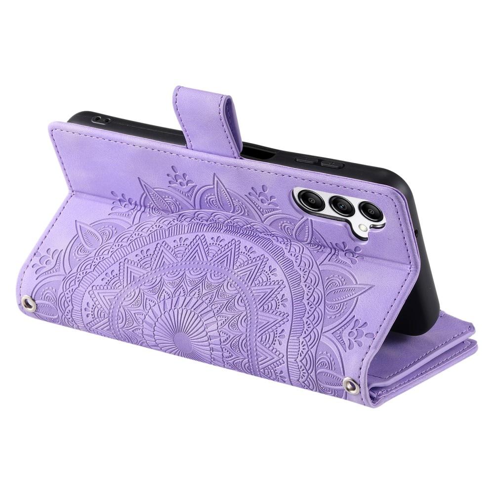 Funda Mandala tipo billetera Samsung Galaxy S24 FE, violeta