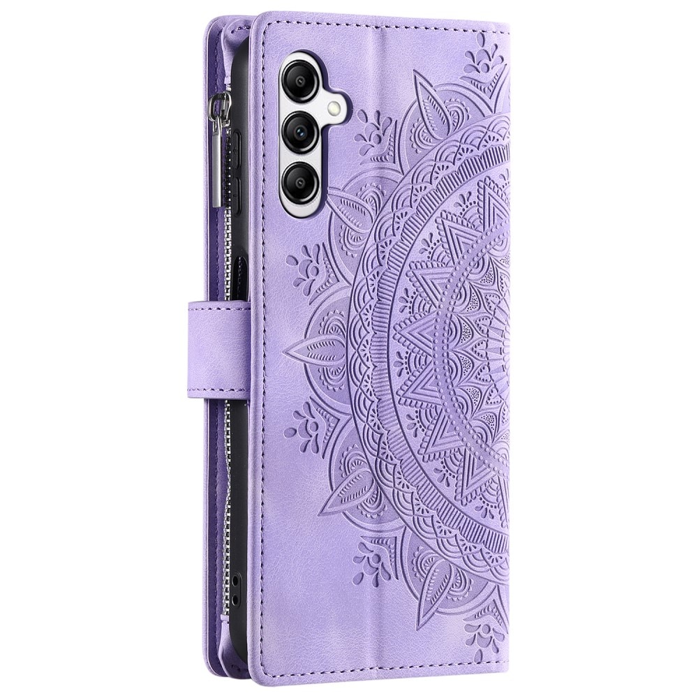 Funda Mandala tipo billetera Samsung Galaxy S24 FE, violeta